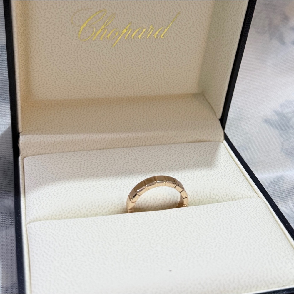 Chopard Rose Gold Faceted Band Ring